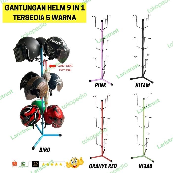 Gantungan Helm Berdiri Simple Motor