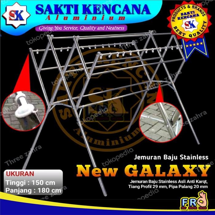 Jemuran Baju Stainless Steel/Jemuran Pakaian/Jemuran Kuat/Kokoh/Kuat