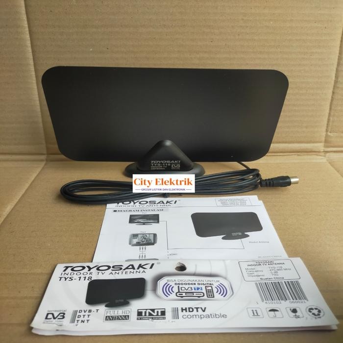 Antena TV Toyosaki TYS 118 / Antena Digital Toyosaki Indoor (Kabel 3M)