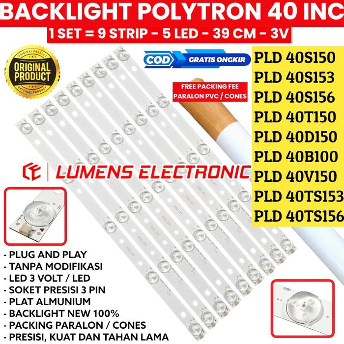 Terlaris BACKLIGHT TV LED POLYTRON 40 IN PLD-40B150 PLD-40D150 PLD-40V100 LAMPU SALE