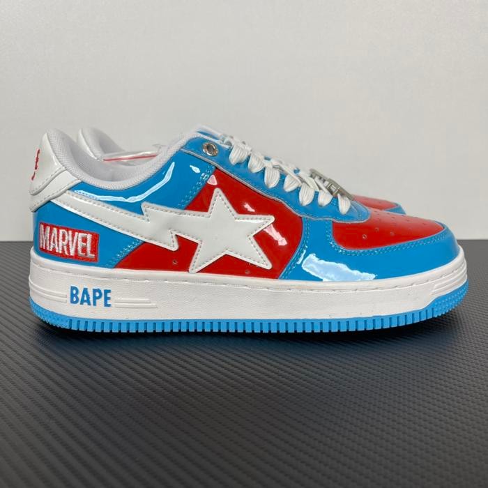 Bape A Bathing Ape Bapesta Marvel Studios Blue Red GK