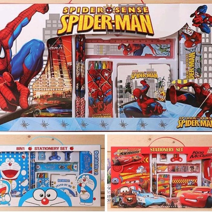 

set alat tulis anak / alat tulis Motif karakter anak 14 in 1 / Study set anak karakter