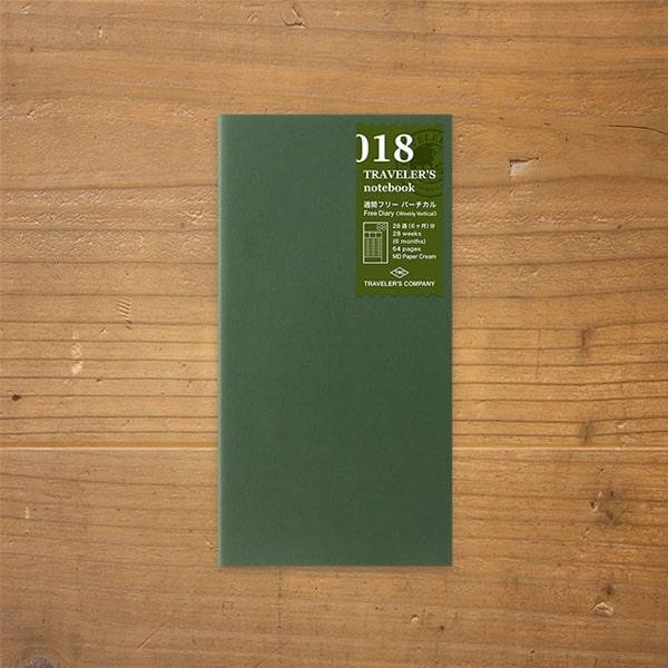 

Midori Traveler's Notebook Refill 018 - Free Diary Weekly Regular Size