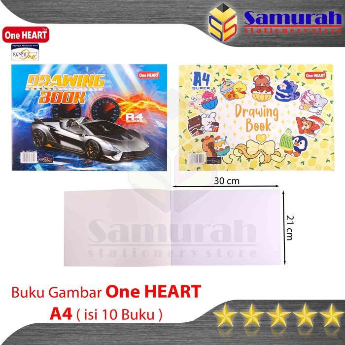 

Buku Gambar One Heart By Paper One Ukuran A4 Fancy - Lucu / Drawing Book Murah 21 x 30 cm - 1 Pak