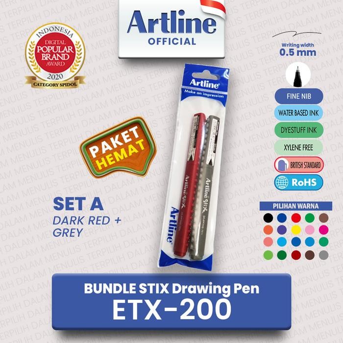 

PROMO HEMAT ARTLINE Spidol Pulpen Stix Drawing Pen ETX-200