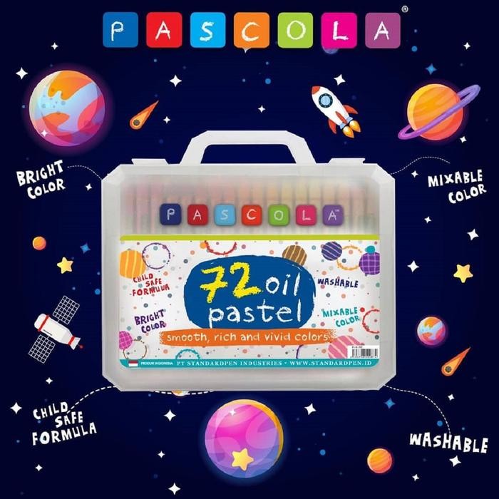 

Oil pastel pascola Isi 72 warna - Crayon pascola 72 warna alat mewarnai Stationery