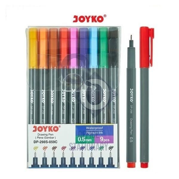 

Joyko Drawing Pen Pena Gambar 0.5mm DP-298S-059 Isi 9pcs