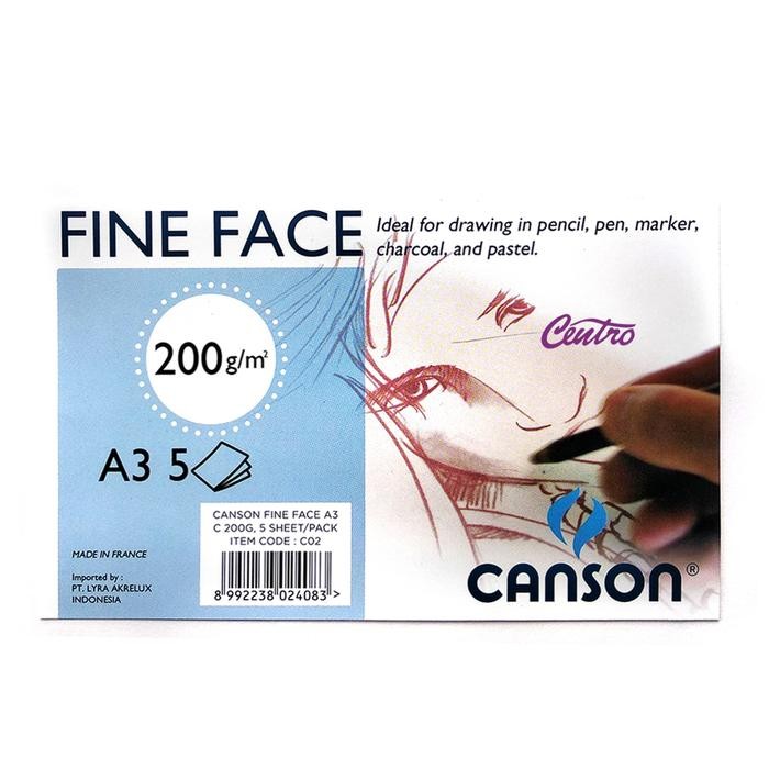 

Canson Fine Face 200 Gsm A3 Kertas Gambar Pencil Pastel Paper 5 Lembar