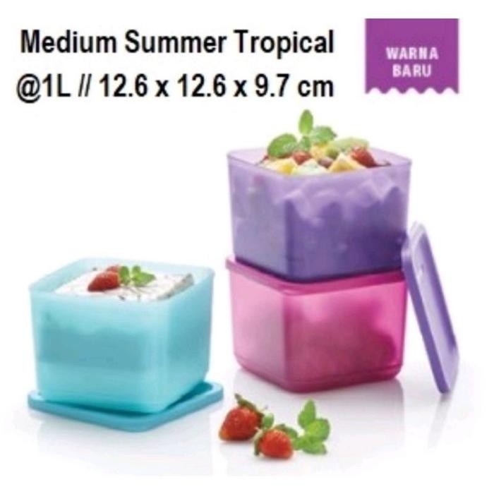 NEW Toples tupperware medium summer tropical / fresh (3pcs) [terbaik][terlaris]