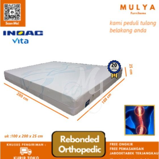 Kasur Inoac Rebonded Orthopedic Vita Foam/ Uk 100 X 200