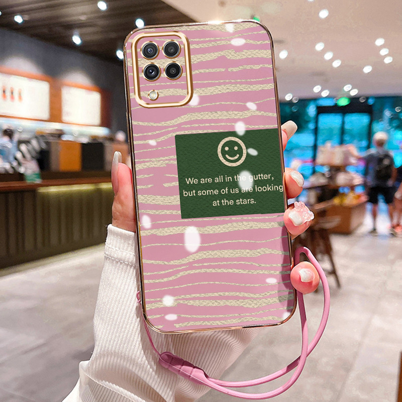 Casing Hp Untuk Samsung Galaxy A22 M22 Case Casing garis Kesing HP Cesing Silikon Softcase disepuh t