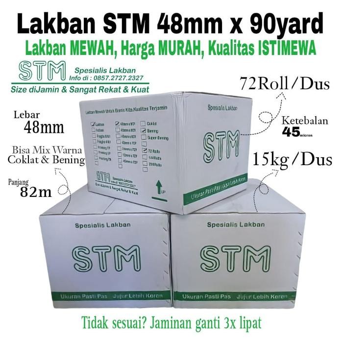 

Viral Lakban Stm Coklat/Bening 48Mm X 90Yard (82 Meter) - Per Dus Isi 72 Rol Cod