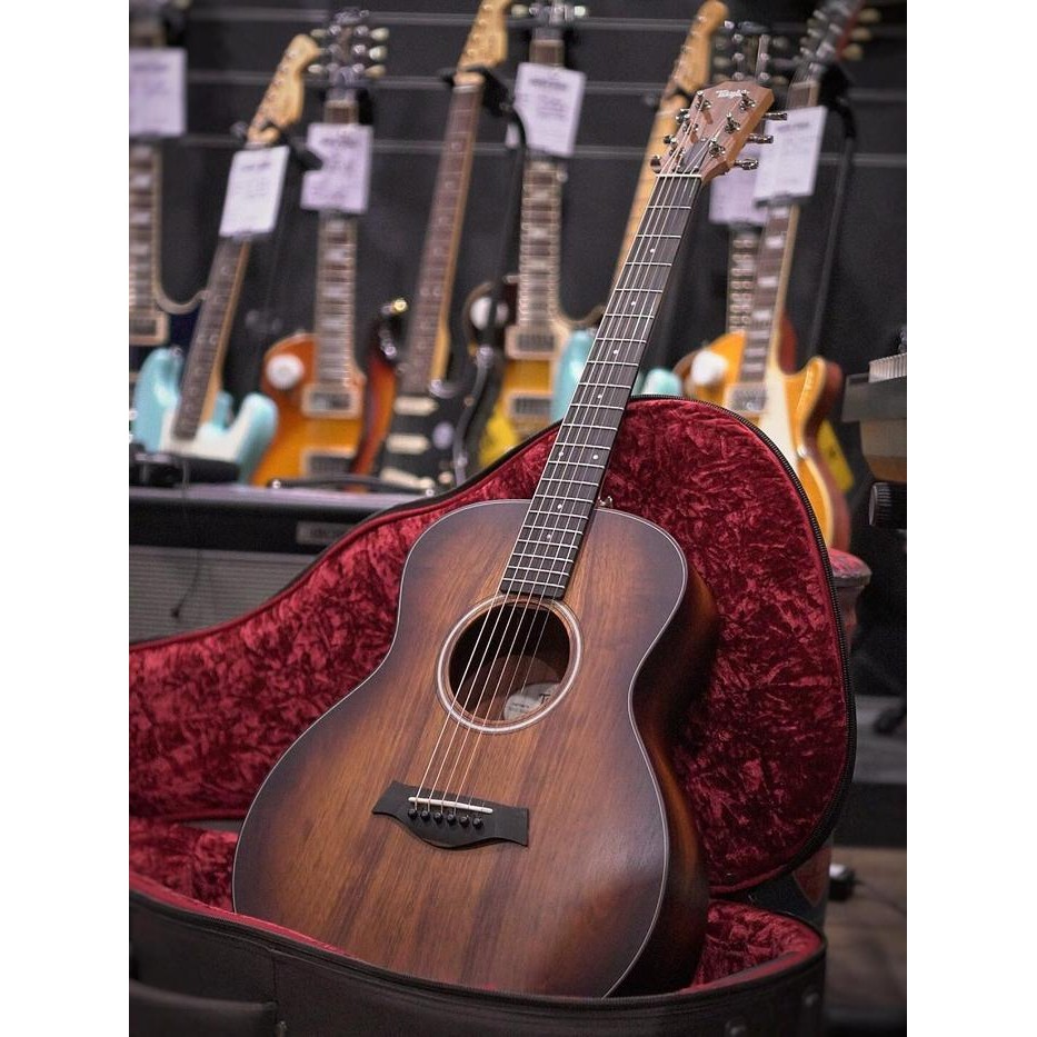Taylor Gs Mini-E Koa Plus In Shaded Edgeburst