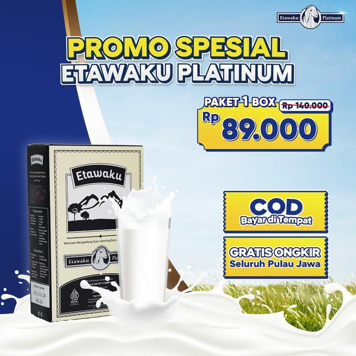 

New SUSU KAMBING etawaKU PLATINUM Asli Susu Atasi Pernafasan- 1 Box 200 GRAM 100% ORIGINAL [BPOM]