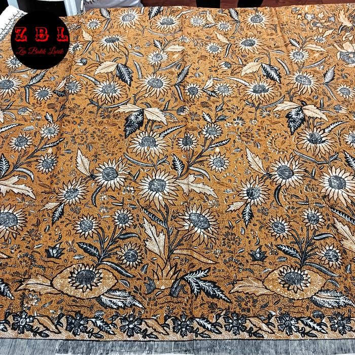 Kain batik katun halus motif tiga negri bunga pagi sore soloan