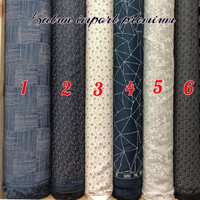 Kain katun printing motif abstrak