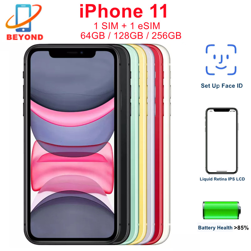 Apple iPhone 11 64/128/256GB ROM 6.1" Original Liquid Retina IPS LCD FACE ID A13 Genuine Unlocked 4G