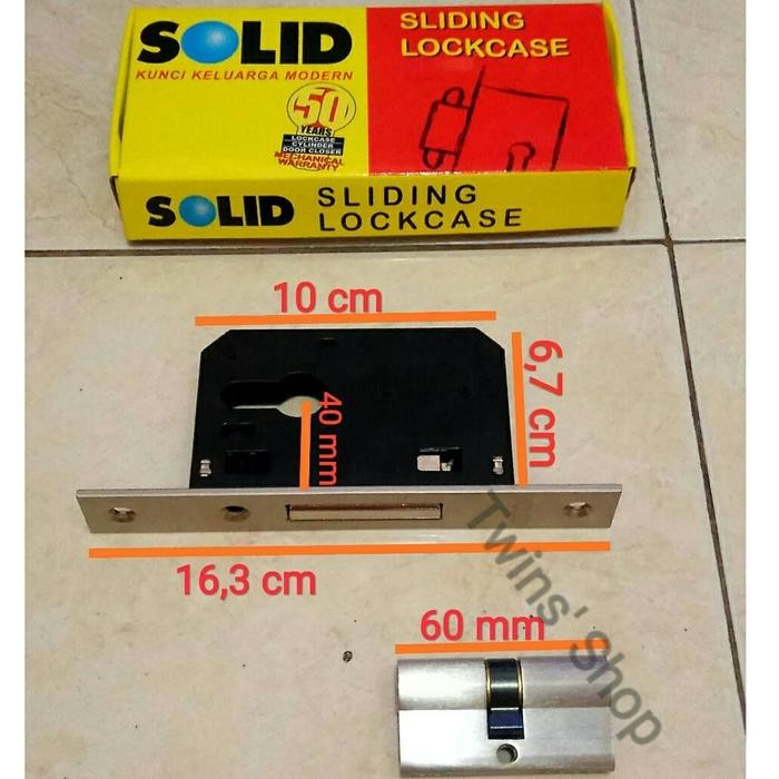 KUNCI SLEDING SOLID / PINTU GESER / PINTU DORONG / LOCK CASE SLIDING