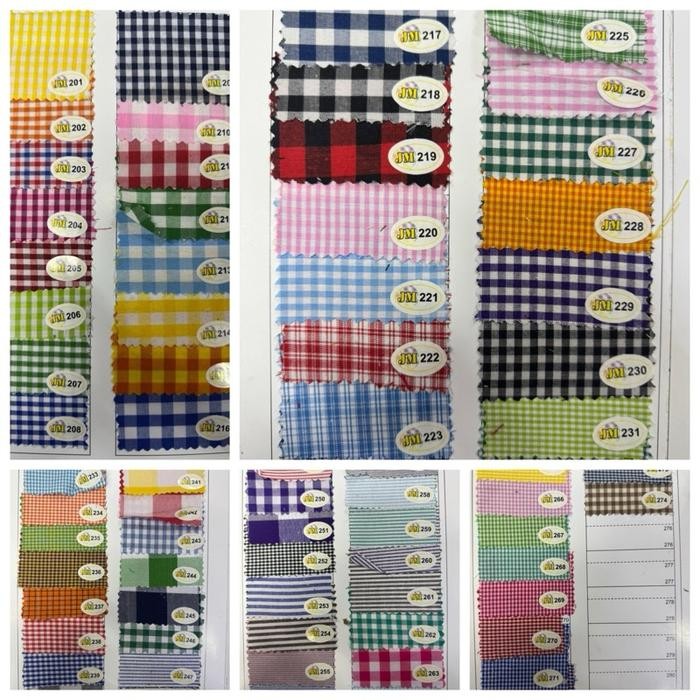 (Expert) Kain Katun Kotak Seragam Sekolah / Bahan Kotak Kotak Seragam / Kain Seragam Sekolah Kotak /