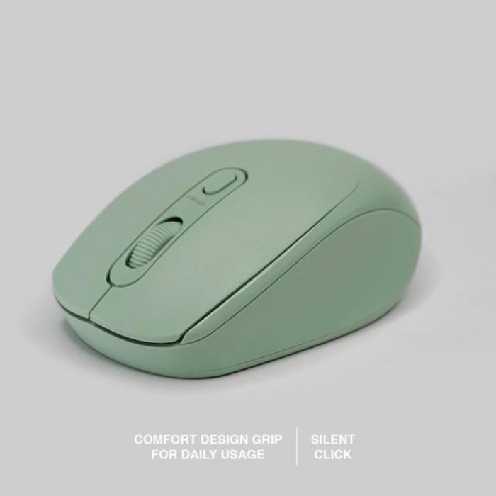 Rexus Q35 Mouse Wireless with Silent Click Office Mouse Tanpa Kabel Baterai Computer