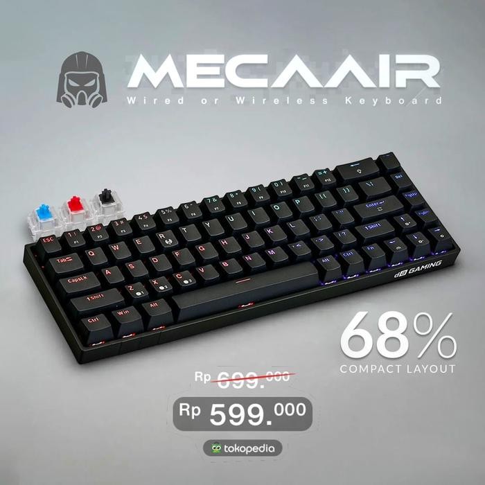 (Expert) Digital Alliance MECA AIR Wireless Gaming Keyboard Mechanical RGB