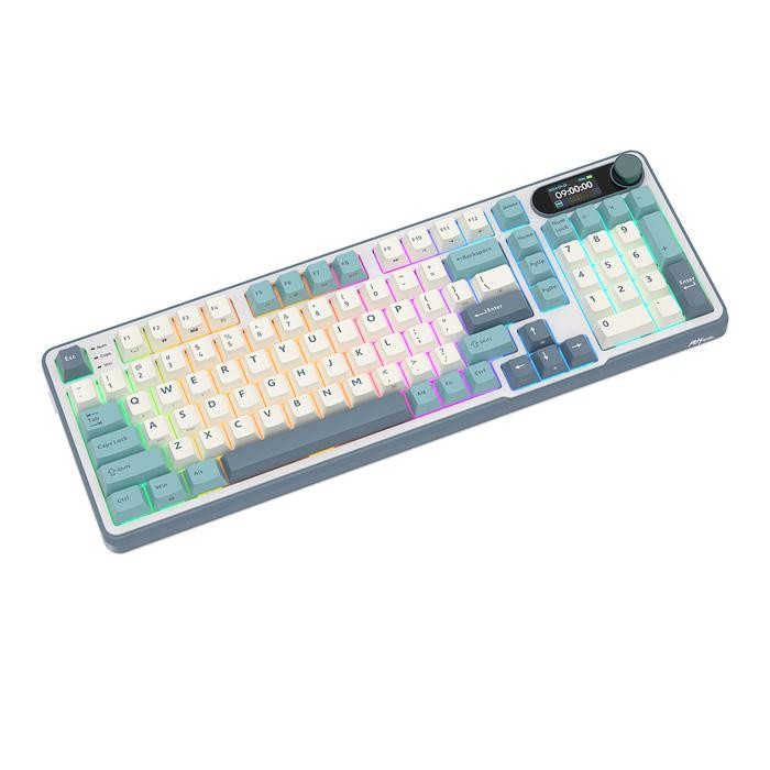 (Expert) Royal Kludge RK S98 White Blue Light Could 98 Key Gaming Keyboard
