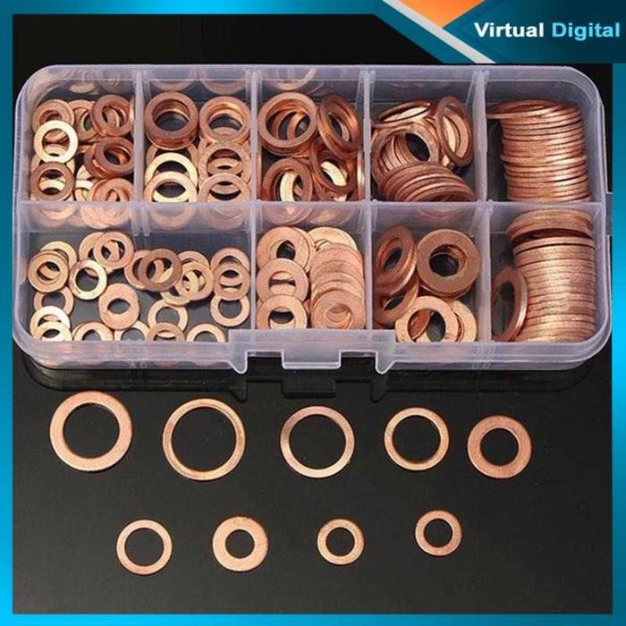 Ring Tembaga Set Copper M8 M10 M12 - Ring Mur Baut Tembaga