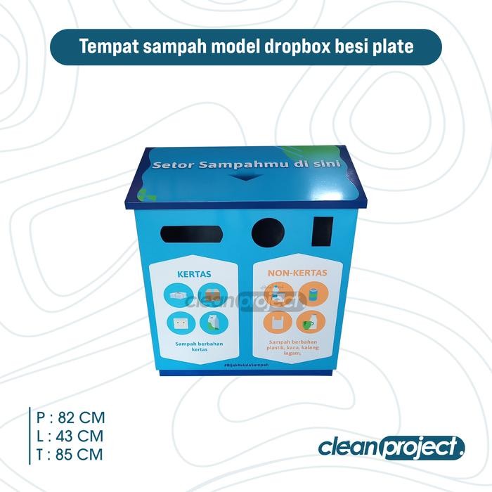 Tong sampah/tempat sampah dropbox (custom)