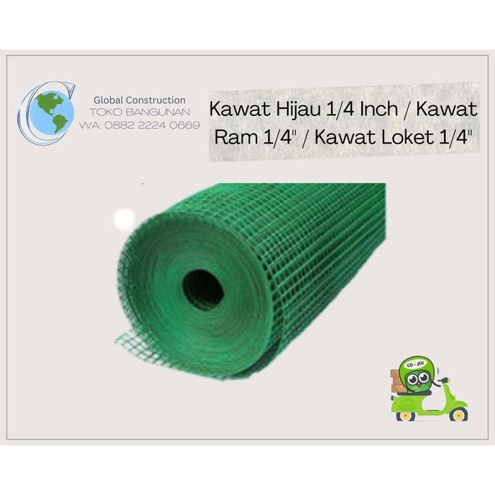 PROMO HIJAU 1/4" INCH / KAWAT RAM 1/4" / KAWAT LOKET 1/4" PERROLL TERMURAH