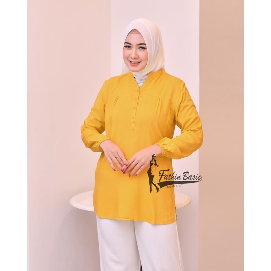 (Expert) baju blouse polos katun rayon premium warna Biru elektrik birel Biru BCA atasan wanita