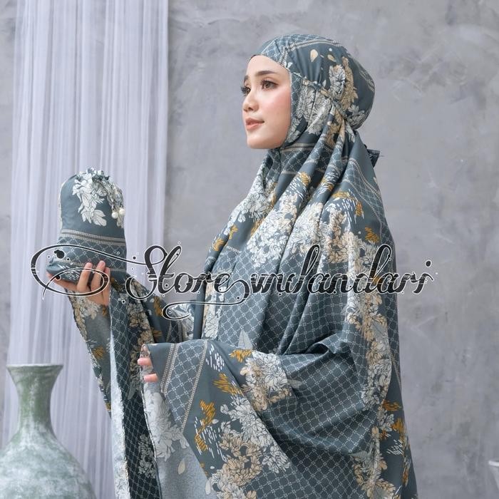 .wulandari x By iqlima mukena INAYAH VARIASI TERBARU mukena katun mukena printing mukena motif