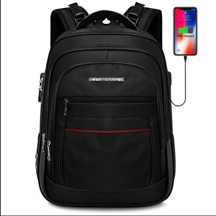 TAS RANSEL JUMBO 20 inch TAS POLO RANSEL PRIA TAS PUNGGUNG TAS FORMAL + Bonus Raincover