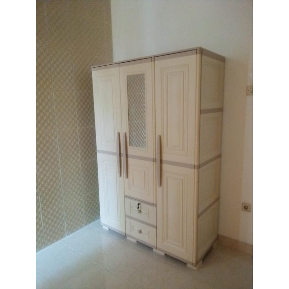 Lemari Pakaian Plastik 3 Pintu Olymplast / Otc 3Pl Modern Gantung