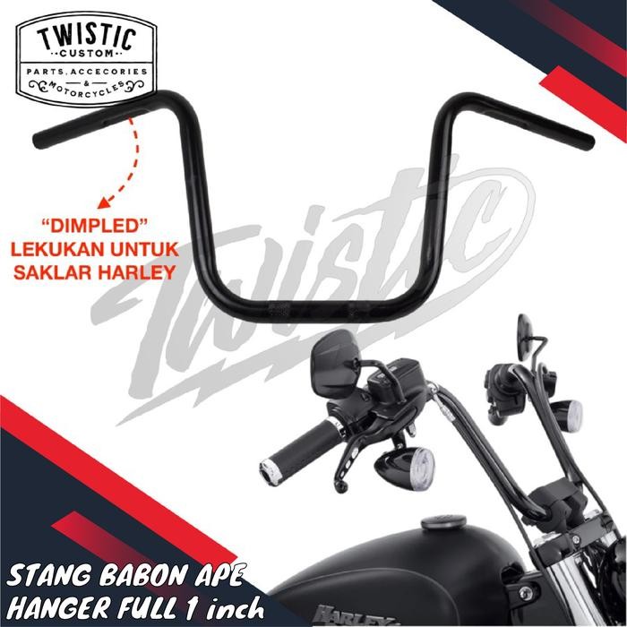 Stang Babon Ape Hanger Tinggi Motor Harley Sportster Softail Dyna Honda Rebel Keeway V250 Benelli