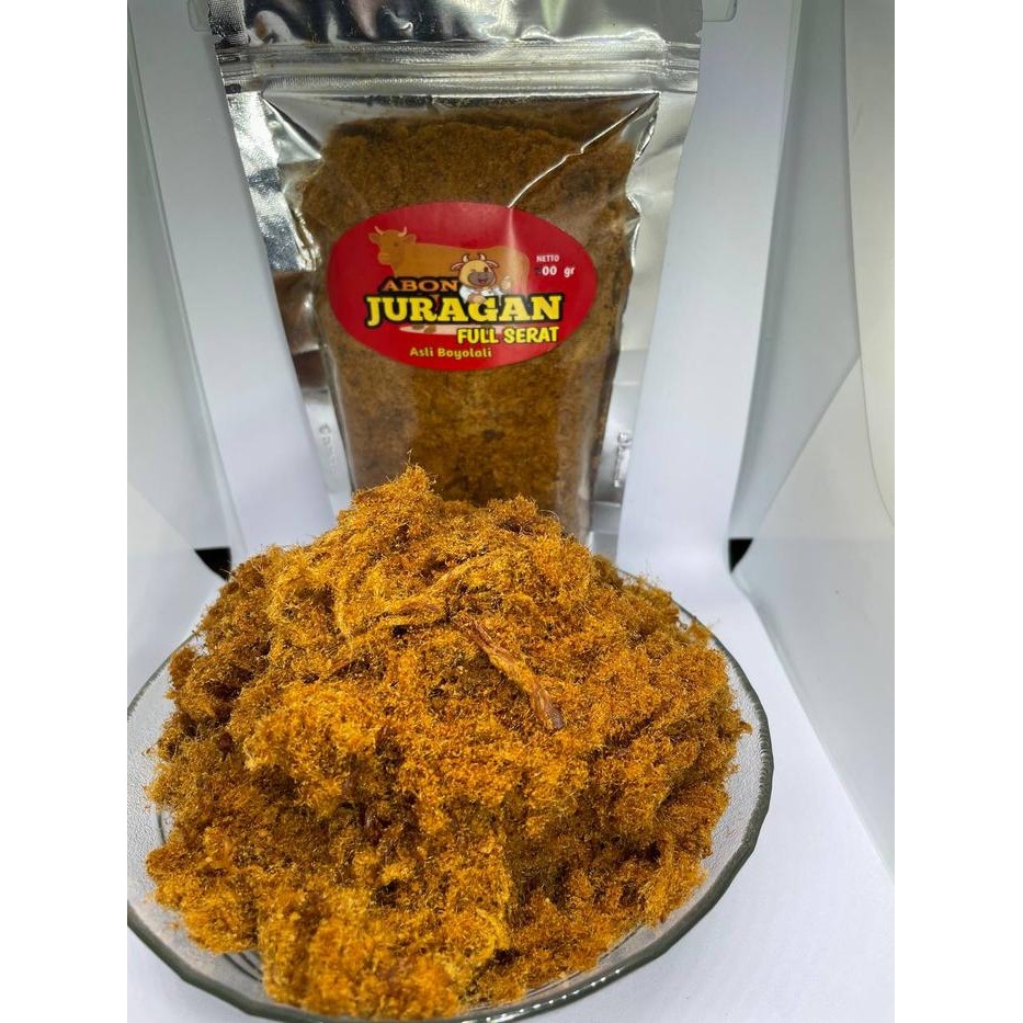 

Abon Sapi Juragan Full Serat - Mutu Terjamin Asli Boyolali 200g - Makanan Bawang Sapi Snack Food