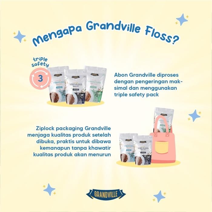 

Grandville Abon Sapi Ayam Ikan Crunchy Makanan MPASI Instan Food Anak Non MSG Halal Praktis