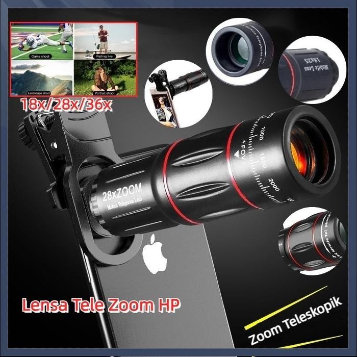 CODLensa Apexel 18x25 Tele Zoom Apexel 28x Zoom Lensa TeleZoom Hp Lens Monocular Mobile Phone Camera