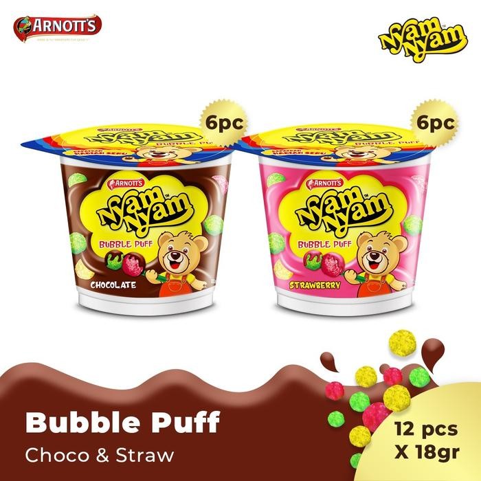 

Nyam - Nyam Bubble Puff Choco & Straw
