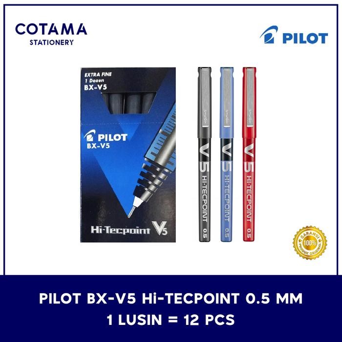 

Pulpen Pliot BX-V5 Hi-Tecpoint Extra Fine 0.5 mm - 1 lusin isi 12 pcs