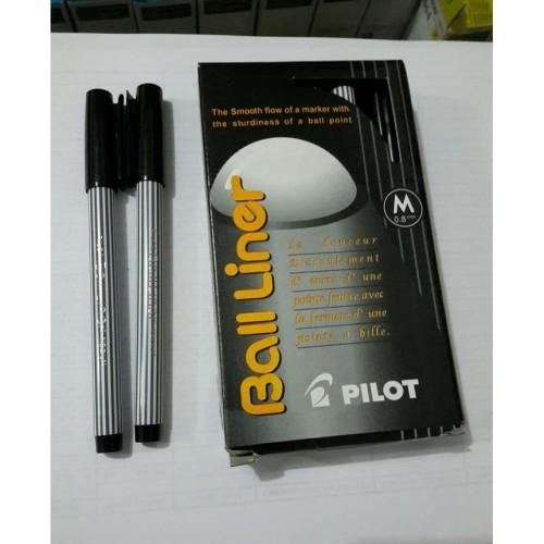 

ballpoint pilot balliner 0.8mm - hitam 1 kotak