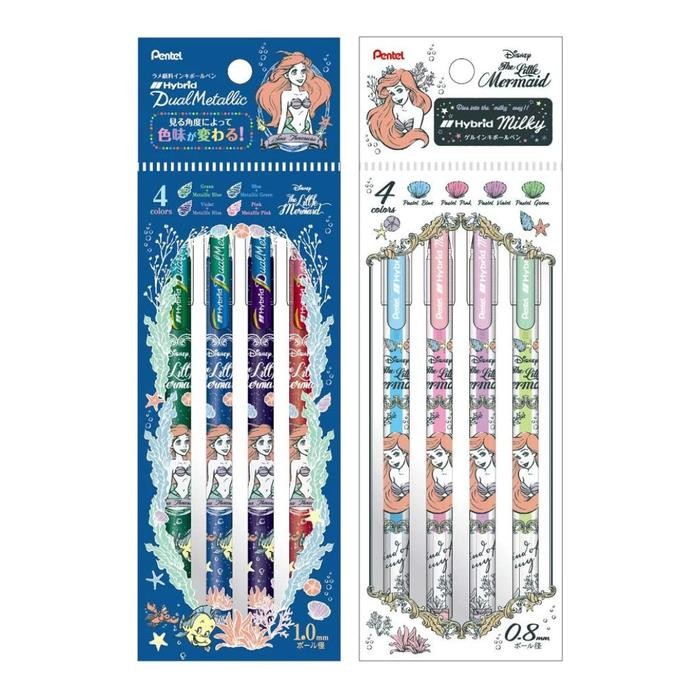 

Pentel Hybrid Milky Dual Metallic Disney Ariel Gel Ink Limited Edition