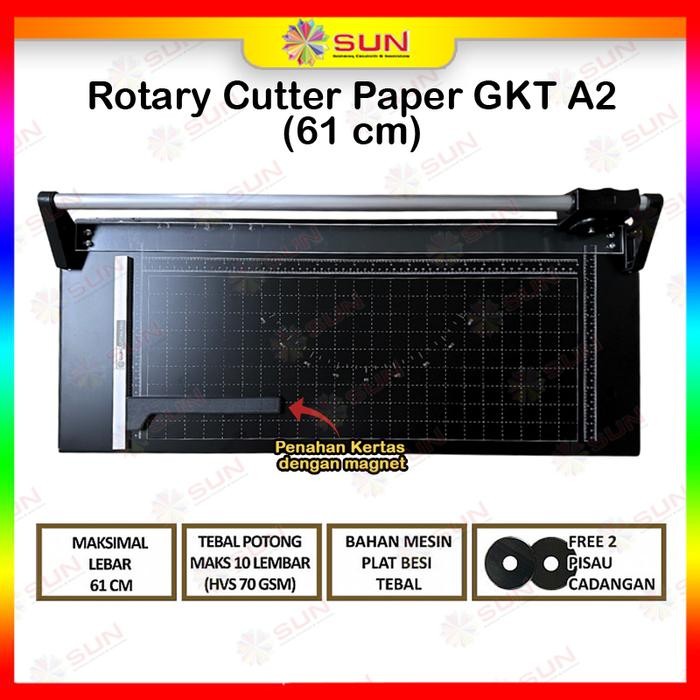 

AT Rotary Paper Cutter Trimmer A2 / A1 vertikal 61 cm - Alat Potong / Pemotong kertas Hvs, Kertas