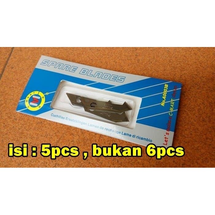 

AT C-mart 6pcs Isi Refill Mata Cutter Acrylic Akrilik Pisau Baja Sk2