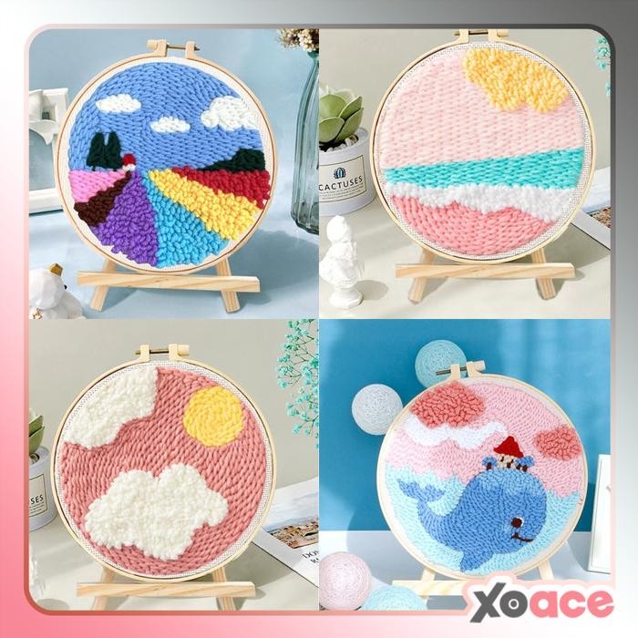 

AT DIY Set Sulam Karakter Punch Needle Kit Seri E