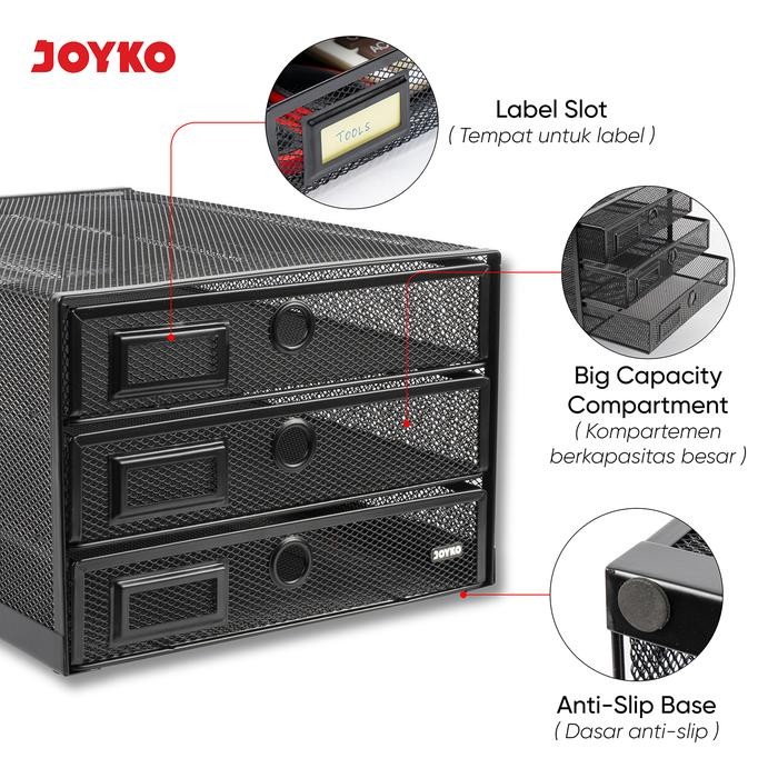 

Joyko Document Tray 3 Tier / Rak Kertas Dokumen 3 Susun Wadah Dokumen Meja Dt-62