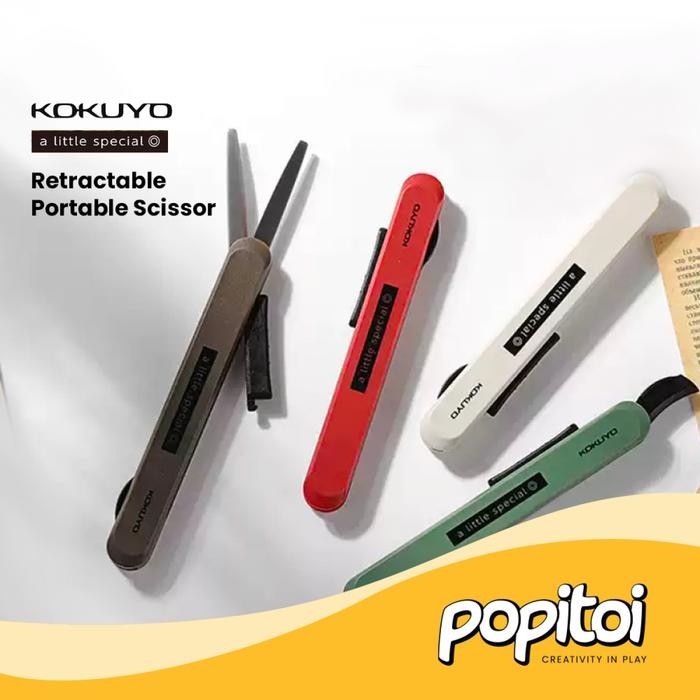 

AT KOKUYO Retractable Portable Scissor Gunting Lipat Mini