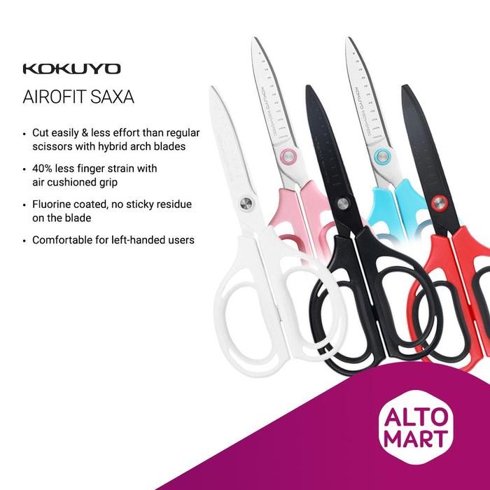 

AT Kokuyo AiroFit Saxa Scissors Coated Blades 17 cm Gunting AeroFit