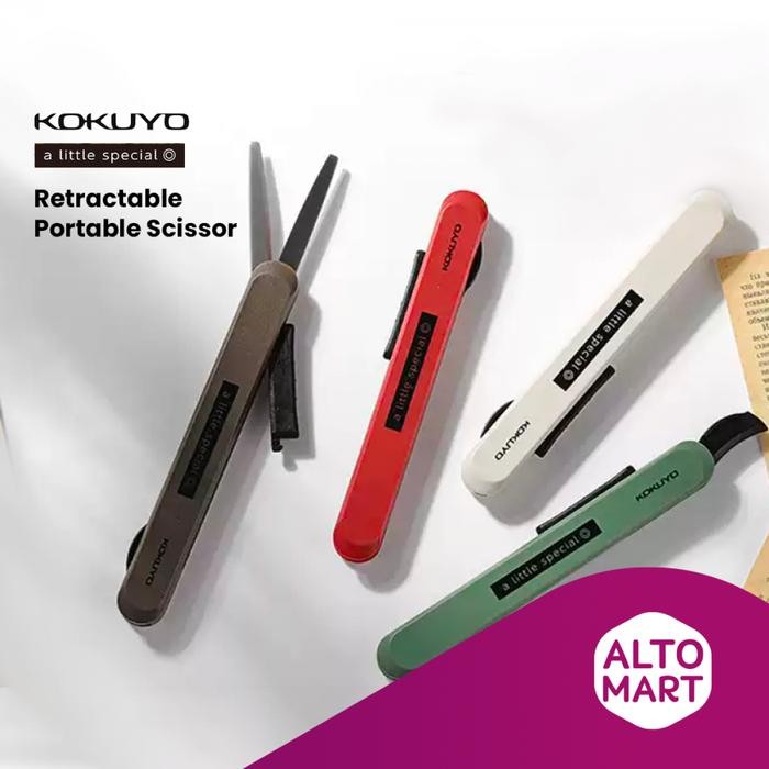 

AT KOKUYO Retractable Portable Scissor Gunting Lipat Mini