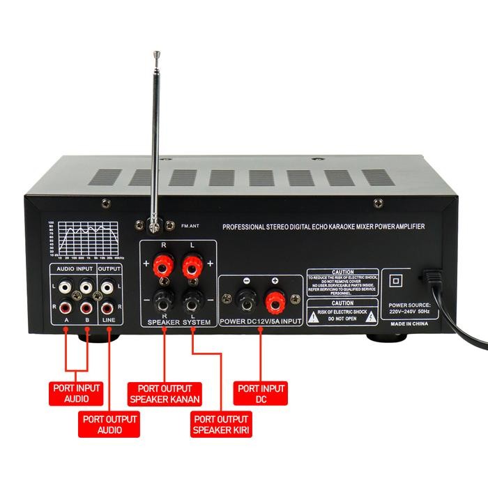 Sunbuck Bluetooth Eq Amplifier Karaoke Mixer Audio Fm