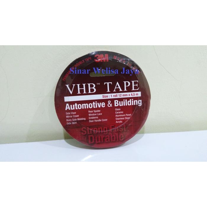 

AT Isolasi 3M VHB Tape Double Tape 1 Roll 12mm X 4.5m